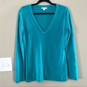 Teal V-Neck Sweater